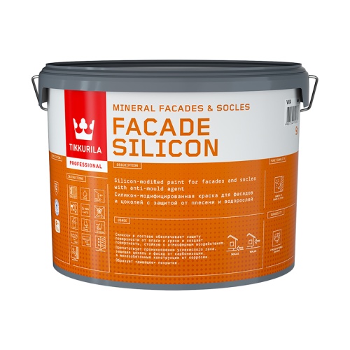 Tikkurila Facade Silicon / Тиккурила Фасад Силикон акриловая краска для фасадов и цоколей