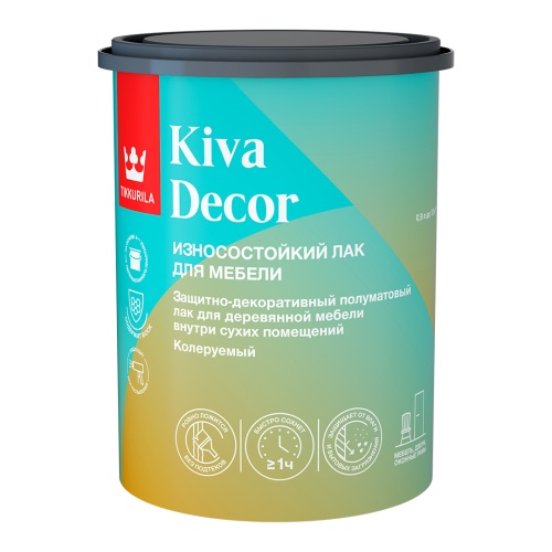 TIKKIVALA Kiva decor лак для мебели износостойкий полуматовый