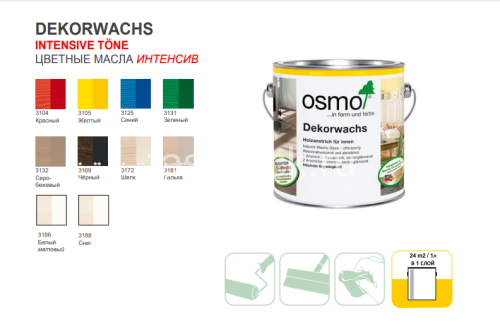 Цветные масла Osmo Dekorwachs Интенсив фото 2