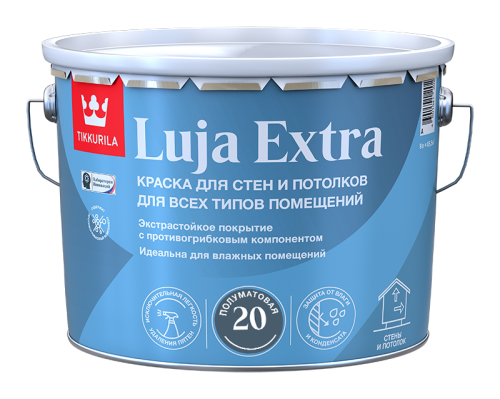 Tikkurila Luja 20 EXTRA / Тиккурила Луя 20 EXTRA полуматовая краска для влажных помещений