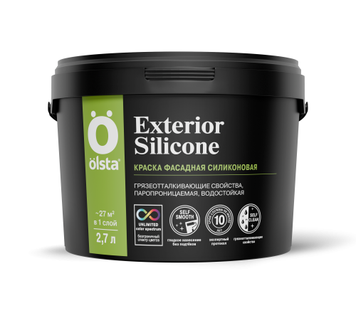 Краска Olsta Exterior silikone силиконовая фасадная краска Краска Olsta Exterior silikone силиконовая фасадная краска