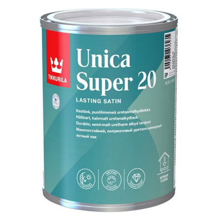 Tikkurila Unica Super 20 / Тиккурила Уника Супер яхтный лак полуматовый Tikkurila Unica Super 20 / Тиккурила Уника Супер яхтный лак полуматовый